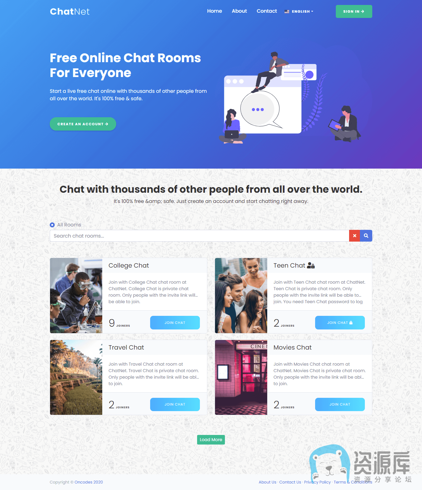 ChatNet -PHP聊天室和私人聊天程序 v1.9-小森之家