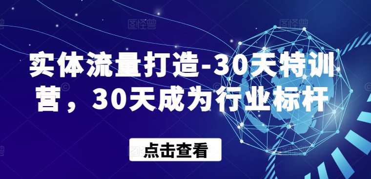 实体流量打造-30天特训营，30天成为行业标杆-小森之家