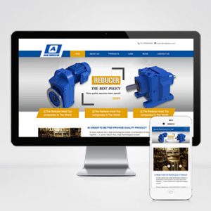 (自适应手机端)减速机械英文外贸公司通用pbootcms网站模板 蓝色外贸企业网站源码下载-小森之家