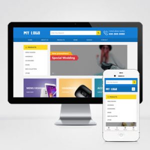 (自适应手机端)响应式蓝色外贸英文网站模板-小森之家