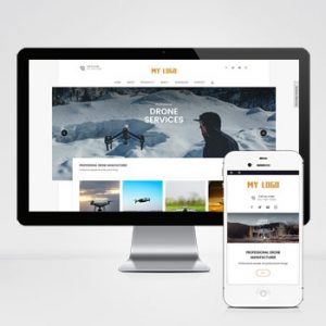 (自适应手机端)无人机英文外贸企业pbootcms网站模板-小森之家