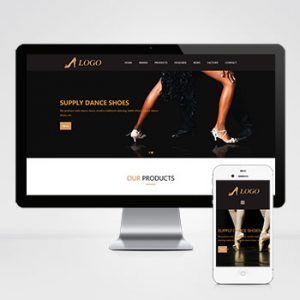 (自适应手机端)英文外贸芭蕾舞鞋网站pbootcms模板 拉丁舞鞋鞋类网站源码下载-小森之家