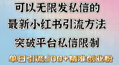 最新“摆烂式”引流打法，小红书私信引流，单天引流100+-小森之家