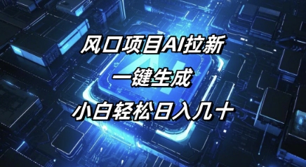 风口项目AI拉新，一键生成，小白轻松日入几十-小森之家